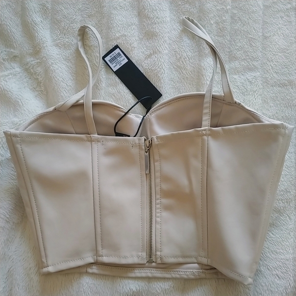 Faux leather bustier top (NWT) - Picture 2 of 2